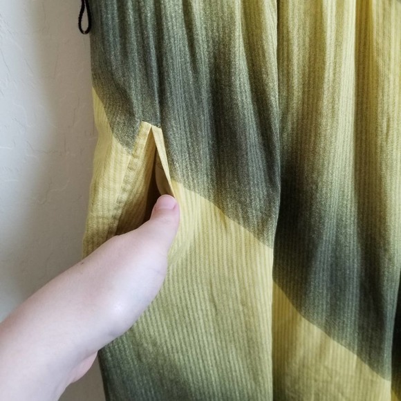 Anthropologie Maeve Green Stripe Cotton Sun Dress M - Picture 2 of 7